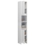 Mobile da Bagno Bianco Lucido 30x30x183,5 cm Legno Multistrato