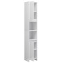 Mobile da Bagno Bianco Lucido 30x30x183,5 cm Legno Multistrato