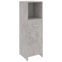 Mobile da Bagno Grigio Cemento 30x30x95 cm in Legno Multistrato