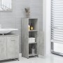 Mobile da Bagno Grigio Cemento 30x30x95 cm in Legno Multistrato