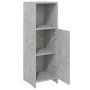 Mobile da Bagno Grigio Cemento 30x30x95 cm in Legno Multistrato