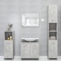 Mobile da Bagno Grigio Cemento 30x30x95 cm in Legno Multistrato