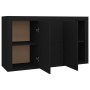 Credenza Nera 120x36x69 cm in Legno Multistrato