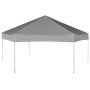 Gazebo Esagonale Pop-Up con 6 Pareti Grigio 3,6x3,1 m