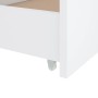 Giroletto Bianco con Cassetti Legno Massello di Pino 90x200cm