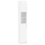 Armadio da Bagno Bianco 32x25,5x190 cm in Legno Multistrato