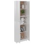 Armadio Corridoio Bianco Lucido 55x25x189 cm Legno Multistrato