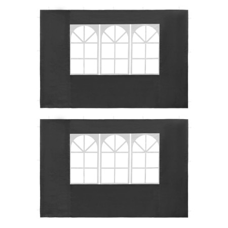Parete per Tendostruttura in PE 2pz con Finestra Antracite