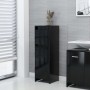 Mobile da Bagno Nero 30x30x95 cm in Legno Multistrato