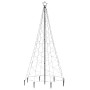 Albero di Natale con Palo in Metallo 500 LED Multicolore 3 m