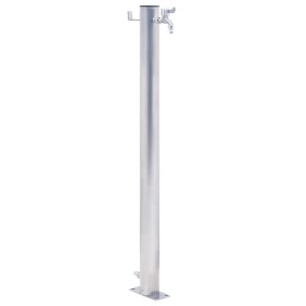 Colonna d'Acqua da Giardino 60 cm Acciaio Inox Rotonda