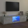 Mobile Porta TV con Luci LED Grigio Cemento 140x40x35,5 cm