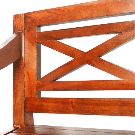 Panchina Batavia 98 cm Legno Massello di Mogano Marrone Scuro