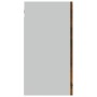 Mobile Pensile Rovere Fumo 80x31x60 cm in Legno Multistrato