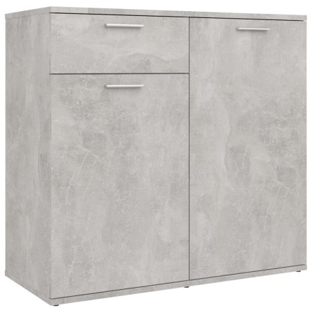 Credenza Grigio Cemento 80x36x75 cm in Legno Multistrato