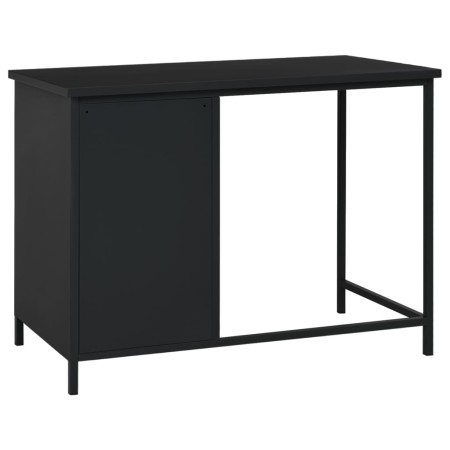 Scrivania Industriale con Cassetti Nera 105x52x75 cm in Acciaio