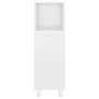 Mobile da Bagno Bianco Lucido 30x30x95 cm in Legno Multistrato