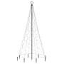 Albero di Natale con Palo in Metallo 500 LED Bianco Freddo 3 m