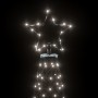 Albero di Natale con Palo in Metallo 500 LED Bianco Freddo 3 m