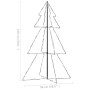 Albero di Natale a Cono 200 LED per Interni Esterni 98x150 cm