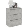 Credenza Grigio Cemento 60x35x76 cm in Legno Multistrato