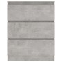 Credenza Grigio Cemento 60x35x76 cm in Legno Multistrato