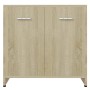 Armadietto da Bagno Rovere Sonoma 60x33x61 cm Legno Multistrato