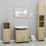 Armadietto da Bagno Rovere Sonoma 60x33x61 cm Legno Multistrato