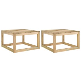 Tavoli Giardino Pallet 2pz 60x60x36,5cm Legno Pino Impregnato