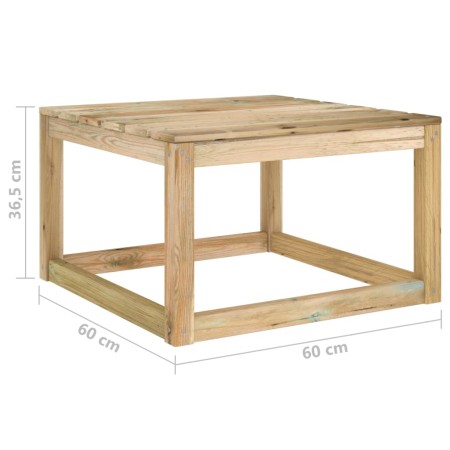 Tavoli Giardino Pallet 2pz 60x60x36,5cm Legno Pino Impregnato