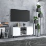 Mobile TV con Gambe in Metallo Bianco 103,5x30x50 cm