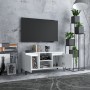 Mobile TV con Gambe in Metallo Bianco 103,5x30x50 cm