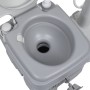 Set WC Portatile da Campeggio e Lavandino con Supporto Grigio