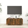 Mobile TV Rovere Fumo 100x35x40 cm in Legno Multistrato