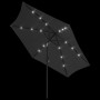 Ombrellone da Esterni con LED e Palo in Acciaio 300cm Antracite