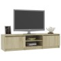 Mobile TV Rovere Sonoma 140x40x35,5 cm in Legno Multistrato