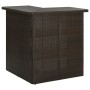 Tavolo da Bar ad Angolo Marrone 100x50x105 cm in Polyrattan