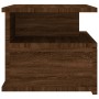 Comodini Pensili Rovere Marrone 2pz 40x31x27 Legno Multistrato