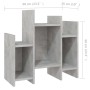 Credenza Grigio Cemento 60x26x60 cm in Legno Multistrato