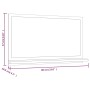 Specchio da Bagno Rovere Marrone 60x10,5x37cm Legno Multistrato