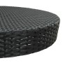 Tavolo da Giardino Nero 75,5x106 cm in Polyrattan