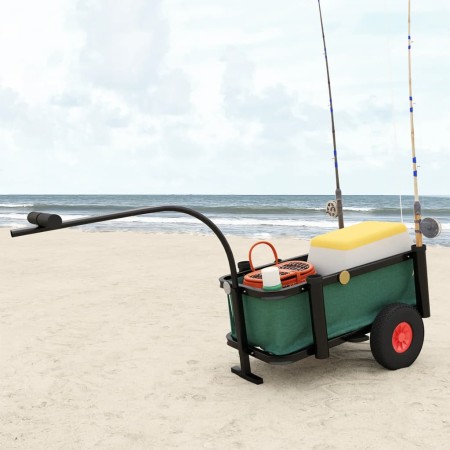 Carrello da Pesca con Borsa Acciaio Nero