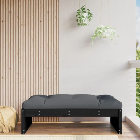 Poggiapiedi da Giardino 120x80 cm Legno Massello di Pino Nero