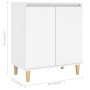 Credenza Bianca 103,5x35x70 cm in Legno Multistrato