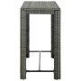 Tavolo Bar da Giardino Grigio 140,5x60,5x110,5 cm in Polyrattan