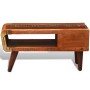 Tavolino con Bordo Curvo 1 Cassetto Legno di Recupero