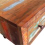 Tavolino con Bordo Curvo 1 Cassetto Legno di Recupero