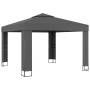 Gazebo con Tetto Doppio 3x3 m Antracite