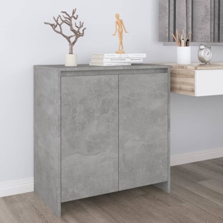 Credenza Grigio Cemento 70x41x75 cm in Legno Multistrato