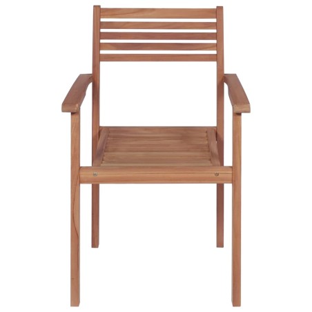 Sedie da Giardino 2 pz con Cuscini Rossi Massello di Teak